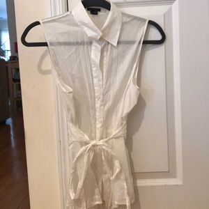 Light gauzy white Theory blouse